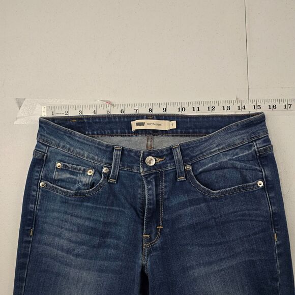 Levi's 515 boot cut jeans blue 7 denim womens 28x32 medium wash 4598 - Picture 5 of 13